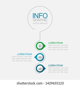 Vector vertical infographic diagram, template for business, presentations, web design, 3 options.