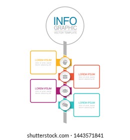 Vector vertical infographic diagram, template for business, presentations, web design, 4 options.