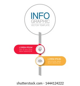 Vector vertical infographic diagram, template for business, presentations, web design, 2 options.