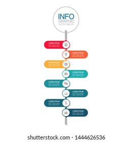 Vector Vertical Infographic Diagram, Template For Business, Presentations, Web Design, 8 Options.