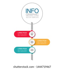 Vector vertical infographic diagram, template for business, presentations, web design, 3 options.