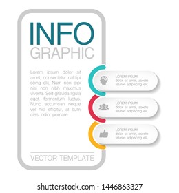 Vector vertical infographic diagram, template for business, presentations, web design, 3 options.