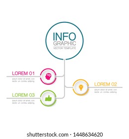 Vector vertical infographic diagram, template for business, presentations, web design, 3 options.