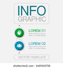 Vector vertical infographic diagram, template for business, presentations, web design, 2 options.