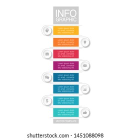 Vector vertical infographic diagram, template for business, presentations, web design, 8 options.
