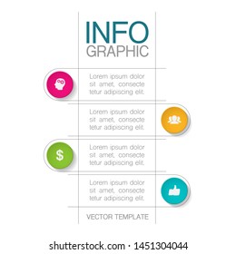 Vector vertical infographic diagram, template for business, presentations, web design, 4 options.