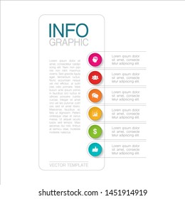 Vector vertical infographic diagram, template for business, presentations, web design, 6 options.