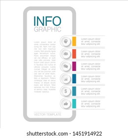 Vector vertical infographic diagram, template for business, presentations, web design, 6 options.