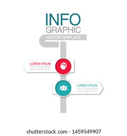 Vector vertical infographic diagram, template for business, presentations, web design, 2 options.