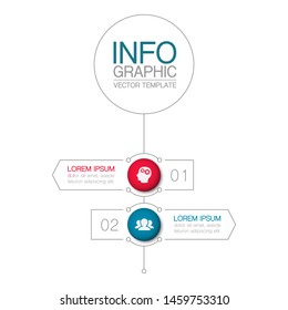 Vector vertical infographic diagram, template for business, presentations, web design, 2 options.