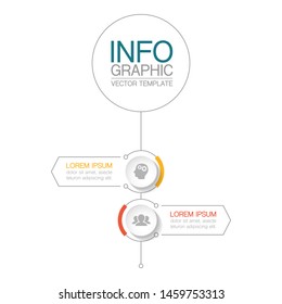 Vector vertical infographic diagram, template for business, presentations, web design, 2 options.