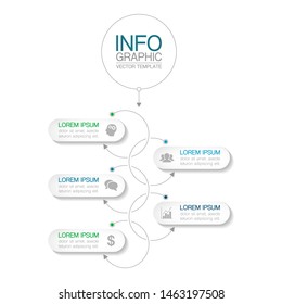 Vector vertical infographic diagram, template for business, presentations, web design, 5 options.