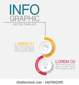 Vector vertical infographic diagram, template for business, presentations, web design, 2 options.