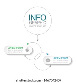 Vector vertical infographic diagram, template for business, presentations, web design, 2 options.