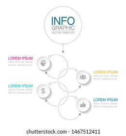 Vector vertical infographic diagram, template for business, presentations, web design, 4 options.