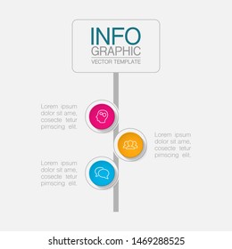 Vector vertical infographic diagram, template for business, presentations, web design, 3 options.