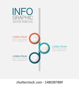Vector vertical infographic diagram, template for business, presentations, web design, 3 options.