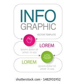 Vector vertical infographic diagram, template for business, presentations, web design, 2 options.