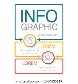 Vector vertical infographic diagram, template for business, presentations, web design, 2 options.