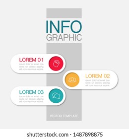 Vector vertical infographic diagram, template for business, presentations, web design, 3 options.