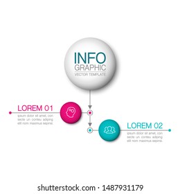 Vector vertical infographic diagram, template for business, presentations, web design, 2 options.