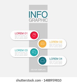 Vector vertical infographic diagram, template for business, presentations, web design, 4 options.