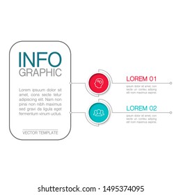 Vector vertical infographic diagram, template for business, presentations, web design, 2 options.