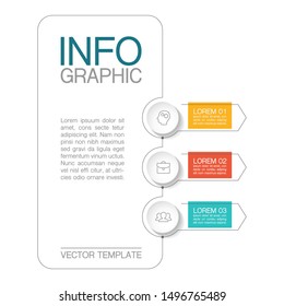 Vector vertical infographic diagram, template for business, presentations, web design, 3 options.