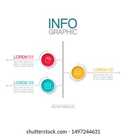 Vector vertical infographic diagram, template for business, presentations, web design, 3 options.