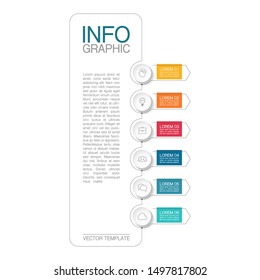 Vector vertical infographic diagram, template for business, presentations, web design, 6 options.