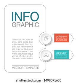 Vector vertical infographic diagram, template for business, presentations, web design, 2 options.