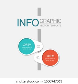 Vector vertical infographic diagram, template for business, presentations, web design, 2 options.
