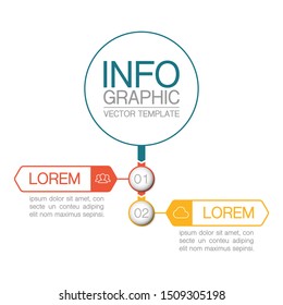 Vector vertical infographic diagram, template for business, presentations, web design, 2 options.