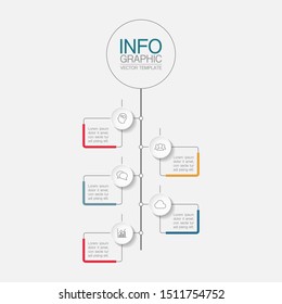 Vector vertical infographic diagram, template for business, presentations, web design, 5 options.