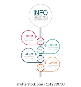 Vector vertical infographic diagram, template for business, presentations, web design, 4 options.