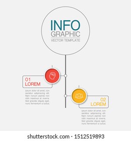 Vector vertical infographic diagram, template for business, presentations, web design, 2 options.
