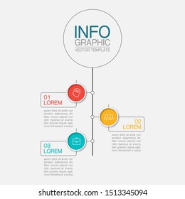 Vector vertical infographic diagram, template for business, presentations, web design, 3 options.