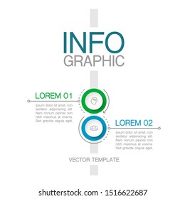 Vector vertical infographic diagram, template for business, presentations, web design, 2 options.