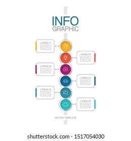 Vector vertical infographic diagram, template for business, presentations, web design, 6 options.