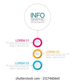 Vector vertical infographic diagram, template for business, presentations, web design, 3 options.