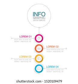 Vector vertical infographic diagram, template for business, presentations, web design, 4 options.