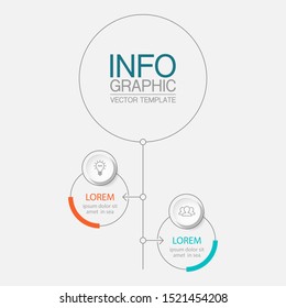 Vector vertical infographic diagram, template for business, presentations, web design, 2 options.