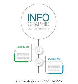 Vector vertical infographic diagram, template for business, presentations, web design, 2 options.