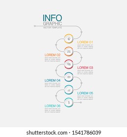 Vector vertical infographic diagram, template for business, presentations, web design, 6 options.