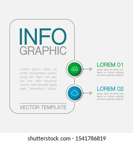 Vector vertical infographic diagram, template for business, presentations, web design, 2 options.
