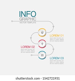 Vector vertical infographic diagram, template for business, presentations, web design, 3 options.