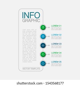 Vector vertical infographic diagram, template for business, presentations, web design, 5 options.