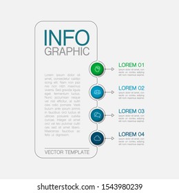 Vector vertical infographic diagram, template for business, presentations, web design, 4 options.