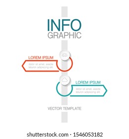 Vector vertical infographic diagram, template for business, presentations, web design, 2 options.