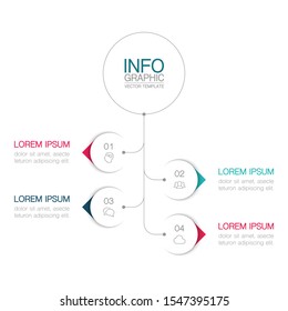 Vector vertical infographic diagram, template for business, presentations, web design, 4 options.
